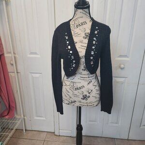 black w/ rhinestone cardigan